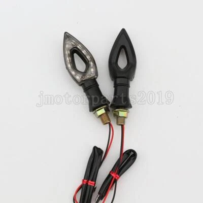 Luz de señal de giro LED roja de 2 piezas para Kawasaki Ninja 250 300 650 R ZX6R ZX7R ZX9R Foto 1 de 4