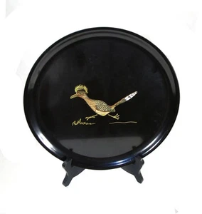 dav Couroc Hand Inlaid Roadrunner Plate - Picture 1 of 4