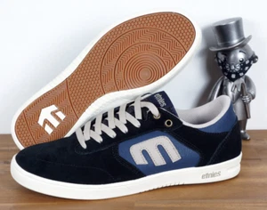 Etnies Skateboard Footwear Skate Scarpe Shoes Windrow Black Navy Grey Suede 9/42 - Picture 1 of 3
