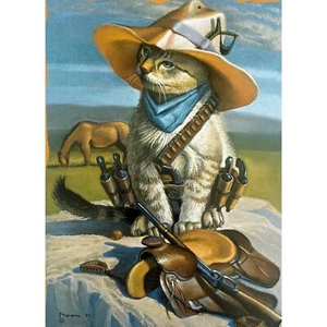 Vintage BLANK Card - BILLY THE KID Bryan Moon 1993 Leanin' Tree + ✉ - Picture 1 of 4