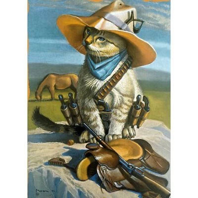 Vintage BLANK Card - BILLY THE KID Bryan Moon 1993 Leanin' Tree + ✉ - Image 1 of 4