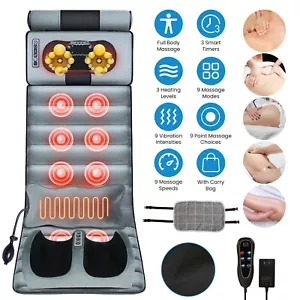 Vibration Back Massage Mat Vibration Heating Pad Detachable Calf Foot Massager - Picture 1 of 16