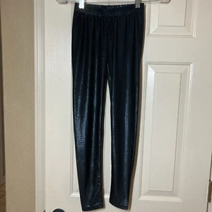Charlotte Russe Croc Leggings Women’s XS Black Stretch Elastic Waist. - Picture 1 of 5
