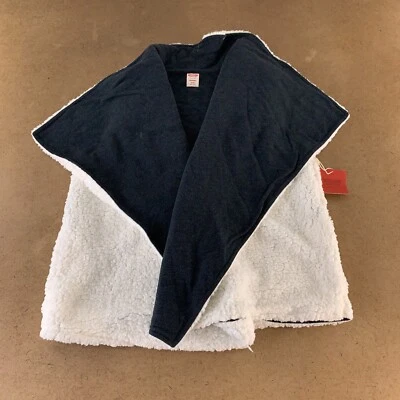 Chaleco Mossimo Mujer Talla XL Blanco Carbón Imitación Sherpa Reversible Frente Abierto Nuevo con Etiquetas Foto 1 de 4