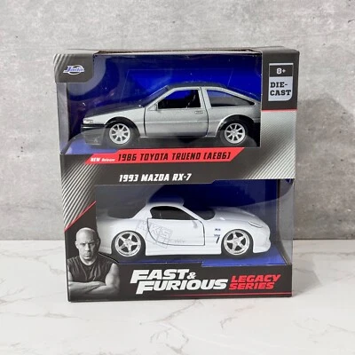 Fast & Furious 1986 Toyota Trueno (AE86)  & 1993 Mazda RX7 1:32 Jada Toys - Image 1 of 2