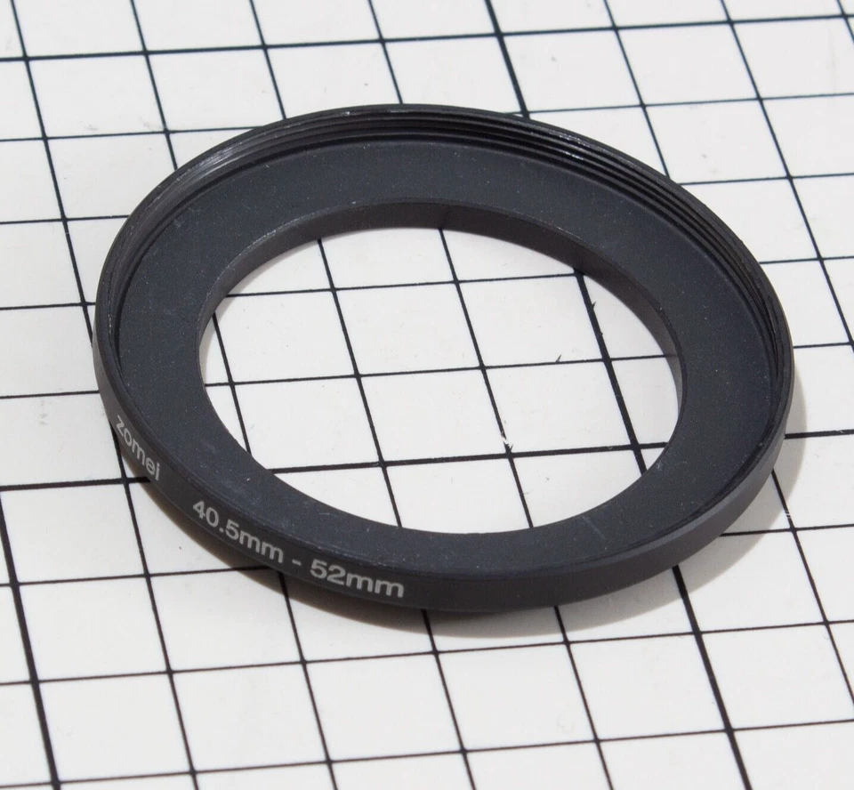 40.5mm to 52mm Step Up Step-Up Ring Camera Lens Filter Adapter Ring 40.5mm-52mm - Image 1 of 1