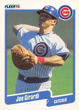 Joe Girardi 1990 Fleer Baseball card Base #31 Chicago Cubs