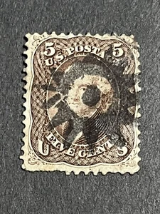 1862-66 Sc 76 Fancy Star Strike Brown HR - Bild 1 von 2