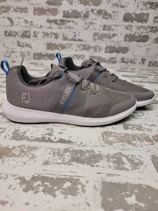 2581 FootJoy Flex Coastal Spikeless Golf Shoes Gray/Blue 13 Lace Up Casual - Picture 1 of 6