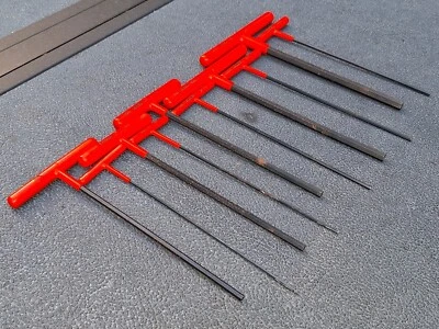 Hunter EE. UU. 10 piezas 8 3/4" LARGO SAE mango en T llave hexagonal Allen juego de llaves 3/32" - 3/8" Foto 1 de 4