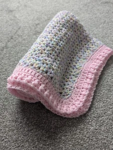 Handmade Crochet Baby Blanket for Newborn Baby Gift - Picture 1 of 5