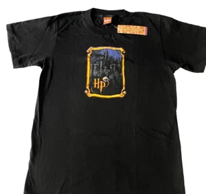 NEW Harry Potter HOGWARTS CASTLE Black T Shirt Top L XL VINTAGE NWT Warner Bros - Picture 1 of 7