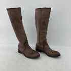 Miss Albright Brown Tall Leather Riding Boots - Women's Size 8.5B