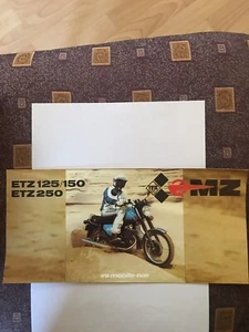 Flyer DDR Motorrad ETZ 125/150/250 In Englischer Sprache - Bild 1 von 4