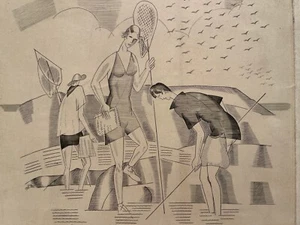 Jean Émile Laboureur Gravur: "Les trois pêcheuses" - Bild 1 von 2