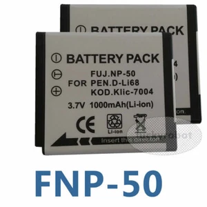 BATTERY x 2 for Pentax D-LI68 D-LI122 Q Q7 Q10 Optio A36 Camera TWO BATTERIES - Picture 1 of 5