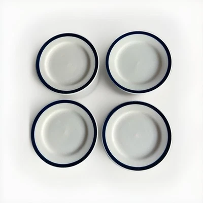 Lote de 4 Platillos IKEA Almhult Blanco y Azul 4.25" Suecia S-343 81 Foto 1 de 4