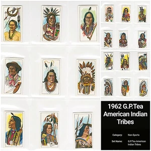 1962 Set of 25 G.P. TEA Vintage Trading Cards "AMERICAN INDIAN TRIBES" in ALBUM! - Picture 1 of 17