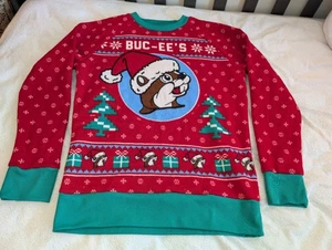 Buc-ees Weihnachtspullover Schneeflocken Logo Weihnachtsbäume Geschenke Erwachsene M - Bild 1 von 11