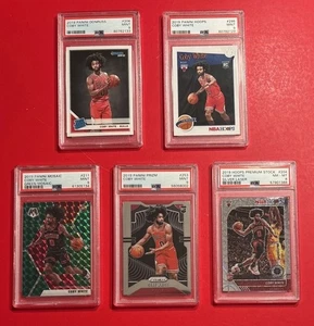 COBY WHITE CHICAGO BULLS 2019 Panini Prizm Mosaic PSA Lot of 5 RC Rookie Card - Picture 1 of 7