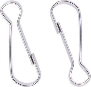 Mini Skater 0.59Inches Metal Spring Hooks, Tiny Stainless Steel Silver - Picture 1 of 4