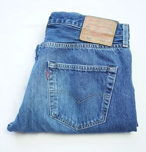 Levis Premium 501 Straight Jeans Herren Gr. W34 L30 L Large Short Button STRETCH - Bild 1 von 10