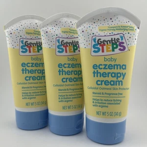 (3) GENTLE STEPS Baby ECZEMA THERAPY CREAM Colloidal Oatmeal 5 oz. each - Picture 1 of 4