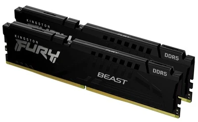 Kingston Fury Beast 32GB (2x16GB) 6000MT/s DDR5 CL36-38-38 Desktop Memory. NEW - Image 1 of 4