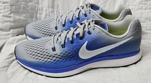 Nike Air Zoom Pegasus 34 Zapatos para Correr Gris Azul Blanco 880555-007 Talla 13 NUEVO - Imagen 1 de 10