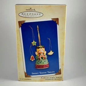 NIB 2004 Sweet Tooth Treats Hallmark Ornament #3 - Cookie Jar Angel with 3 Minis - Picture 1 of 5