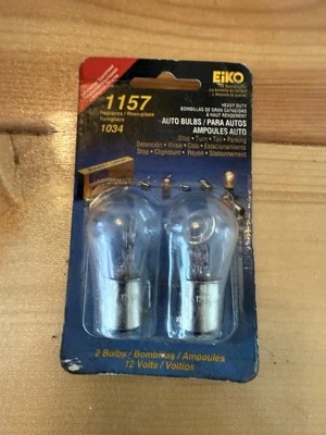 SET OF 2 Tail Light Bulbs Eiko 1157-BP Replaces 1034 NS327 / NH7A NEW OLD STOCK - Image 1 of 2