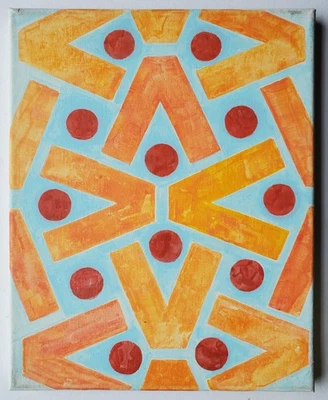 Gemälde Acryl Konstruktiv Formen Avantgarde Gudrun Freder Nachlass Signiert 2007 - Bild 1 von 4