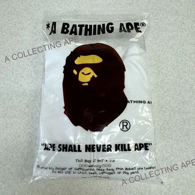 Sudadera con Capucha A BATHING APE BAPE Ghost Cremallera Completa Logo Blanco Nueva Auténtica Talla L XL Foto 1 de 2