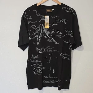 The Hobbit Desolation of Smaug Map Shirt XXL TM32149 NWT LOTR Fantasy Tee - Picture 1 of 9