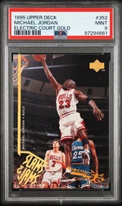 1995-96 cubierta superior Michael Jordan #352 corte eléctrica dorado PSA 9 como nuevo Pop 20 - Imagen 1 de 2