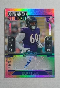 2024 Contenders - Variación de boleto de novato Julian Pearl #157 Conferencia/75 - Imagen 1 de 2