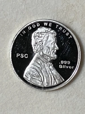 1/10 .999 Silver Shield Penny - Image 1 of 2