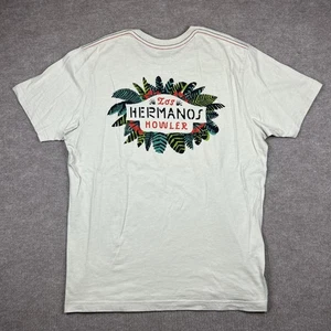 Howler Bros Los Hermanos Howler Tee Shirt Mens Large Tan Short Sleeve - Picture 1 of 8