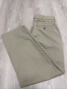Pantalones de vestir Croft & Barrow de corte clásico color caqui crema para hombre talla 34x29 Preppy chinos - Imagen 1 de 9