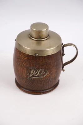 Vintage EPNS 20th Century Silver Plated & Oak Wood Tea Caddy with Handle & Lid - Image 1 of 4