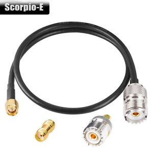 SMA Male to UHF Female RG58 Coaxial Coax Cable 50Ohm PL-259 with 2 Connectors