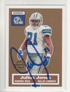JULIUS JONES DALLAS COWBOYS NOTRE DAME UNIVERSITY AUTOGRAPHED CARD - Picture 1 of 1