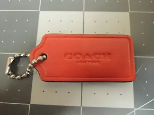 Rote Leder Coach New York Handtasche / Handtaschenanhänger - Bild 1 von 8