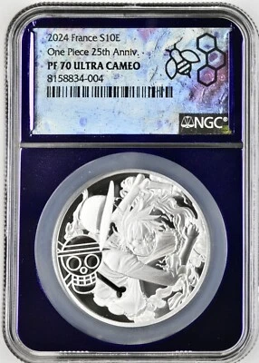 2024 FRANCIA S10E UNA PIEZA 25 ANIVERSARIO NGC PF70 ULTRA CAMAFEO Foto 1 de 3