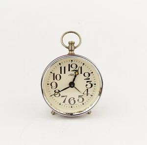 Pequeño Reloj Despertador Vintage Años 80 PRIM Checoslovaquia Marrón Mesa Escritorio Reloj - Imagen 1 de 4