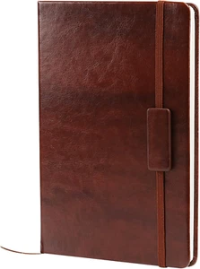 A5 Classic Ruled Leather Hardcover Writing Notebook 5.7'' X 8.5'' Lined Journal - Picture 1 of 7