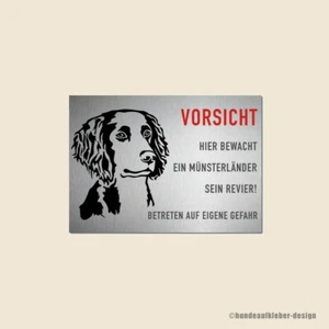 Señal de advertencia Münsterländer perros 20x30 cm | Señales para perros resistentes a la intemperie | 63WS - Imagen 1 de 2