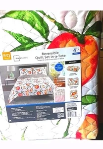 Mainstays Reversible 4 Piece Quilt Set Full/Queen, Light Weight - Picture 1 of 4