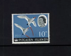 Islas Pitcairn 1964 10d aves tropicales de cola roja SG 43 SC 46 montadas sin montar o nunca montadas - Imagen 1 de 1