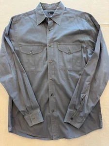 Gap Button Down Shirt Mens Medium Gray Military Pocket Collared - Bild 1 von 5